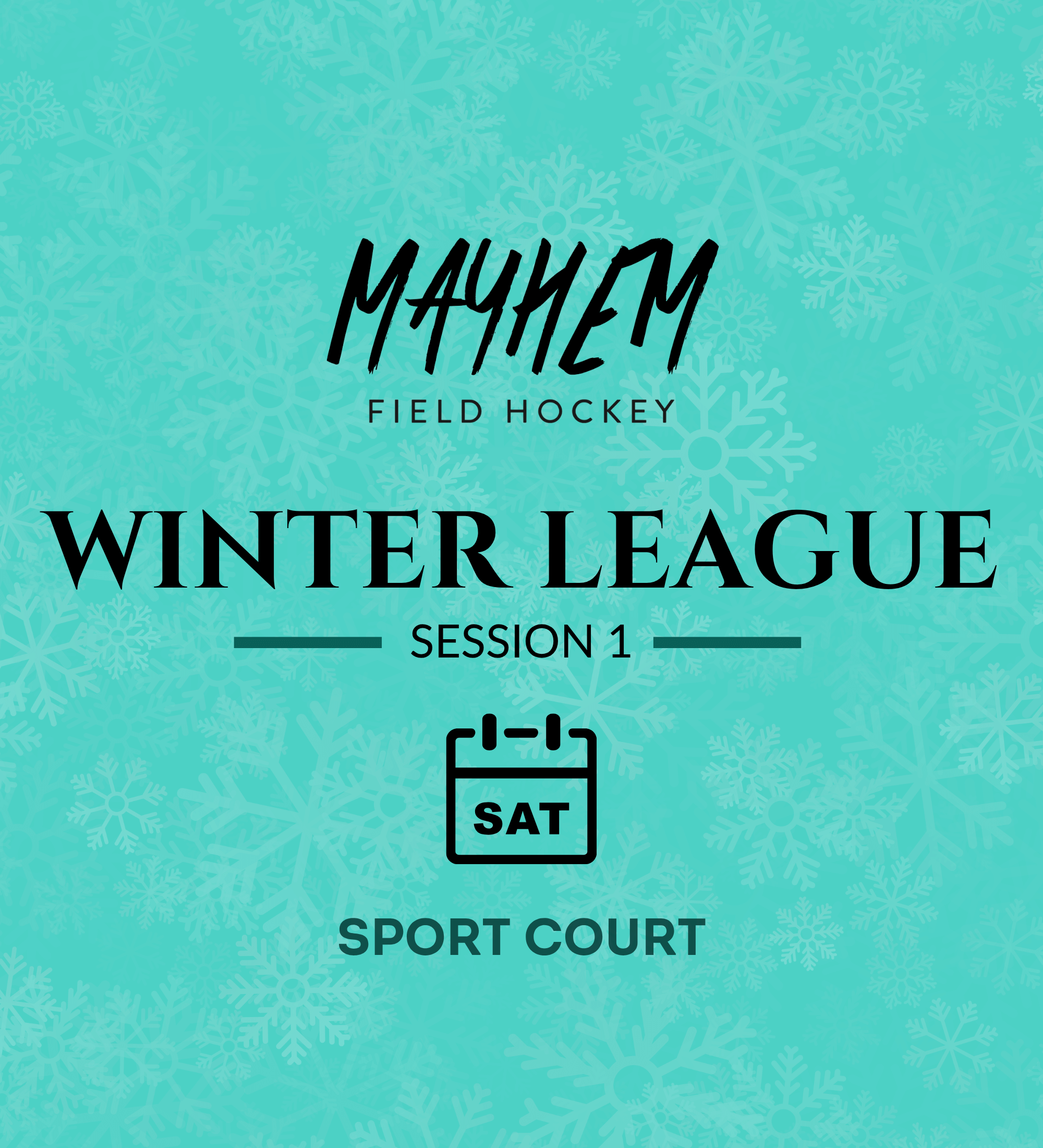 Winter 2026-2027 Indoor League – Saturday's – Session 1